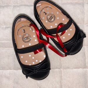 Wonder Nation Black and Red Kids Dress Shoes